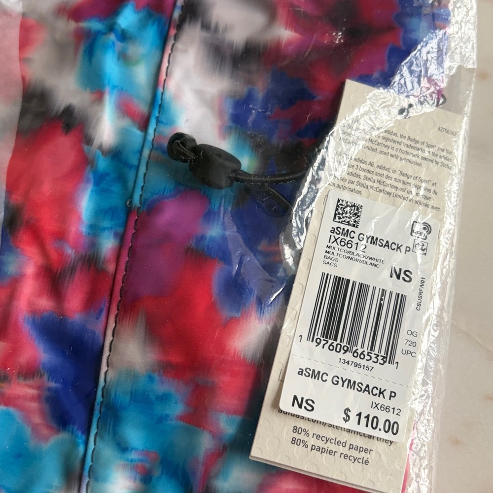 NWT Adidas by Stella McCartney Gym Sack Packable Backpack - Picture 7 of 10